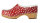 Holzschuh in Rotgepunktet  Größe 35 Art der Sohle PU-Sohle weiss