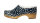Holzschuh in Blaugepunktet  Gr&ouml;&szlig;e 43 Art der Sohle flexible Holzsohle