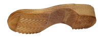 Holz Sandale in Fettnubuk Braun