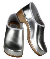PU Holz Schuh in Silber