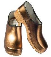 PU Holz Schuh in Bronze