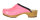 Holz Clog in Neon Pink