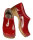 Holzschuh in Rot Lack