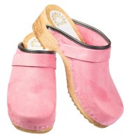 Holz Clogs in Velour Pink