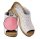Holz Sandale in Velour Pink